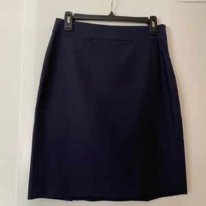 Banana Republic Lightweight Wool Navy Suit Skirt Pencil Skirt 4 Petite 4P